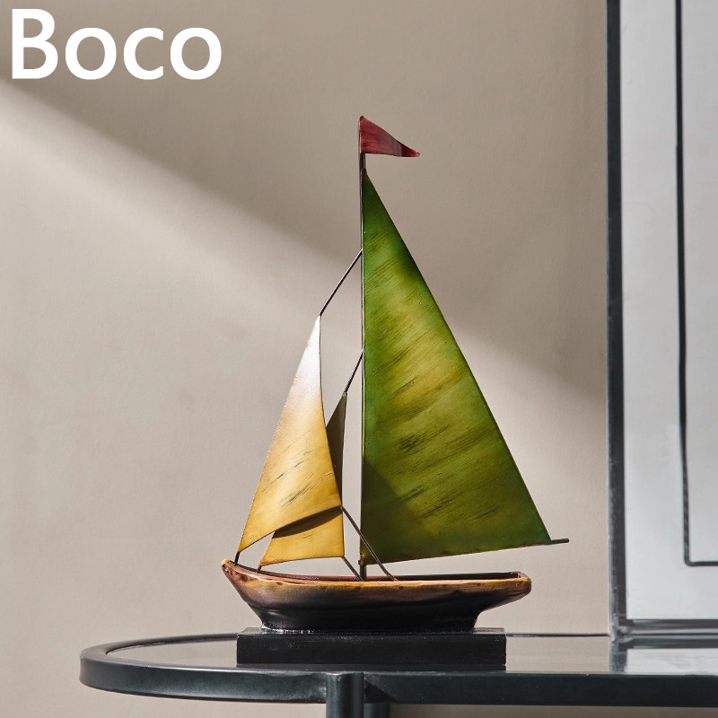 Boco创意一帆风顺帆船模型摆件