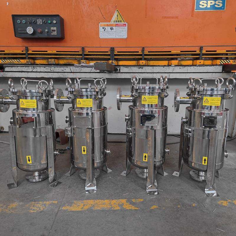 不锈钢平盖袋式过滤器DSP20夹套耐压款可保温加热单袋式过滤机