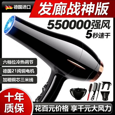 电吹风机家用大风力水润负离子护发静音大功率理发店发廊电吹风筒