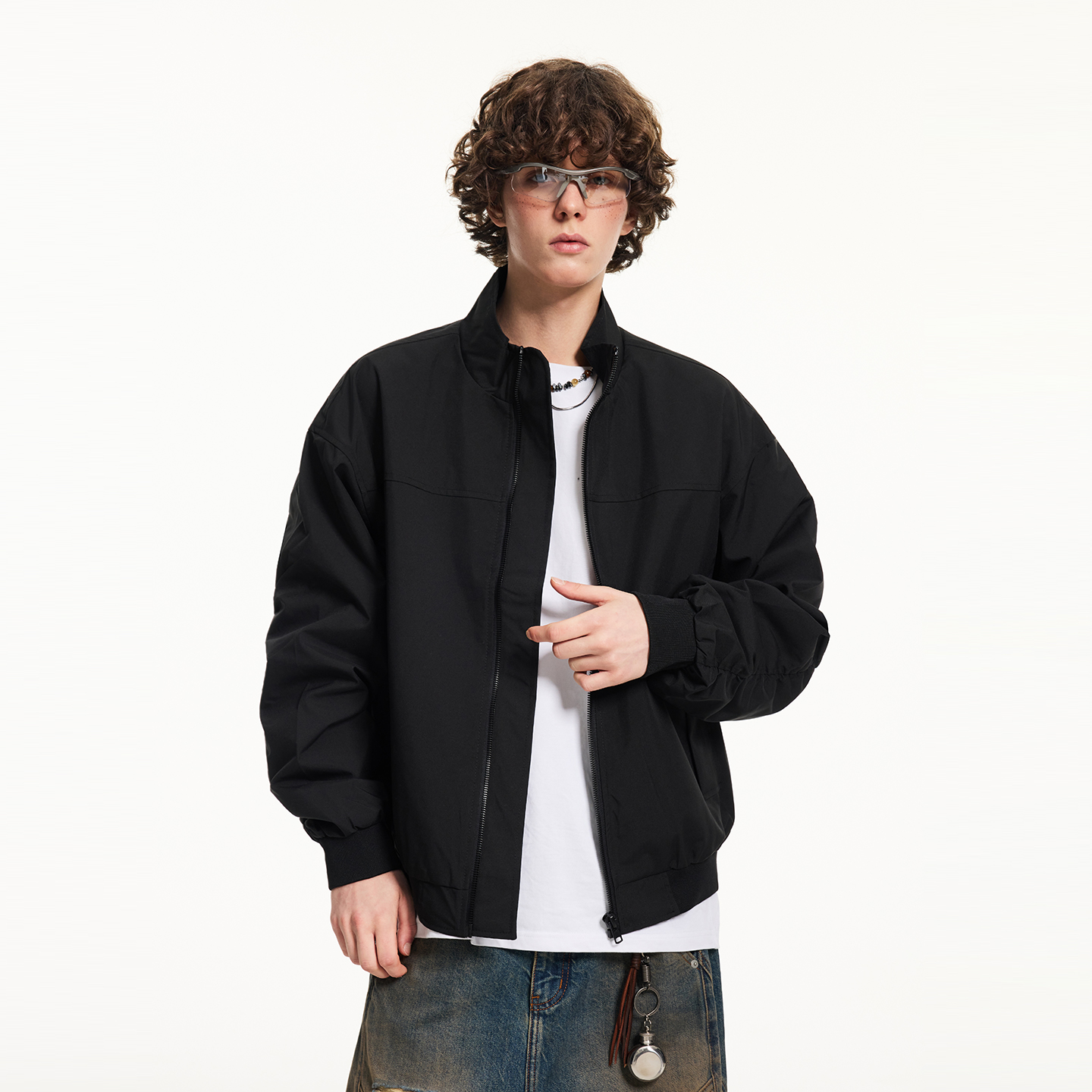 美式bomber立领飞行夹克加厚外套