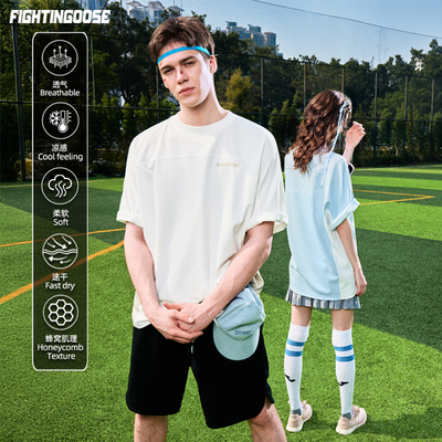 夏季oversize凉感速干情侣短袖