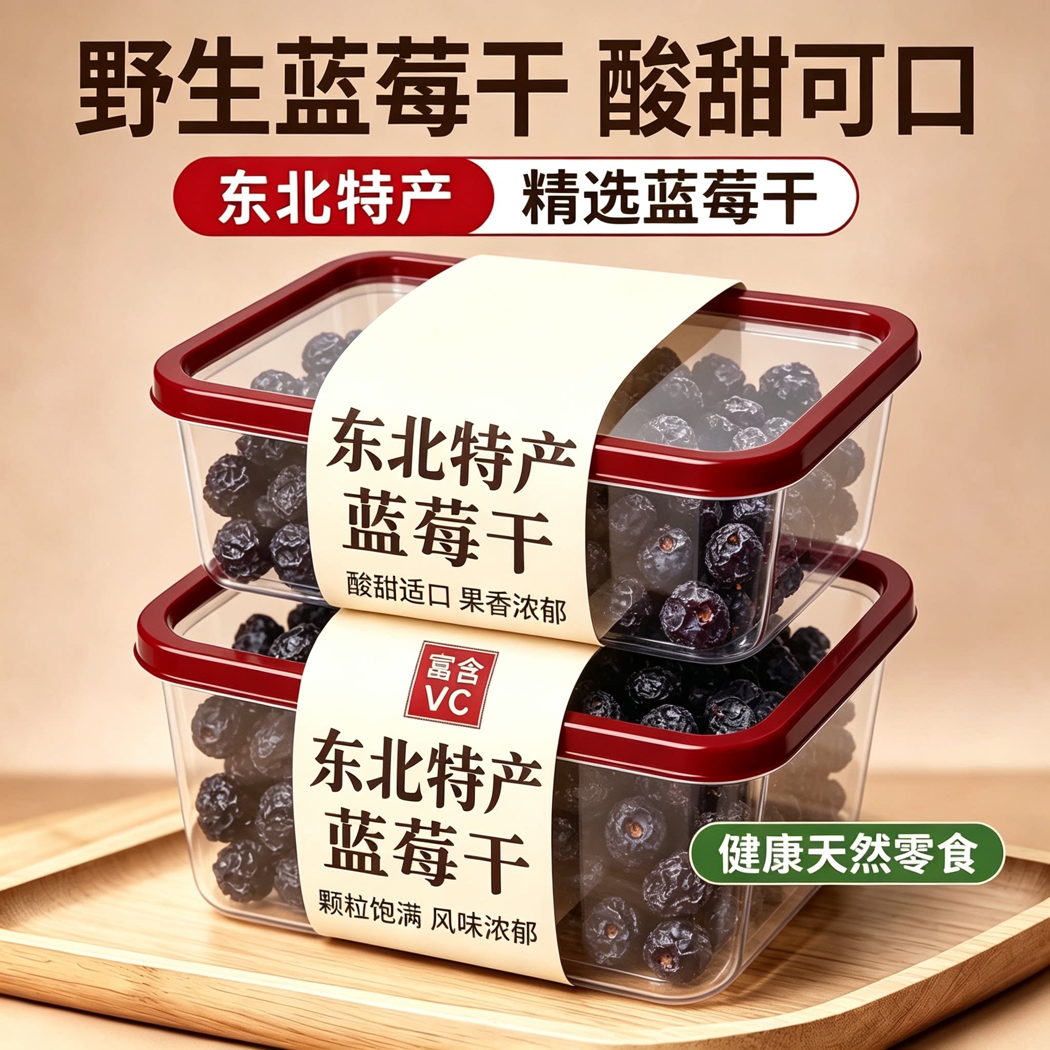 蓝莓干正品官方旗舰店果干无添加大兴安岭特级野生特大果农科院