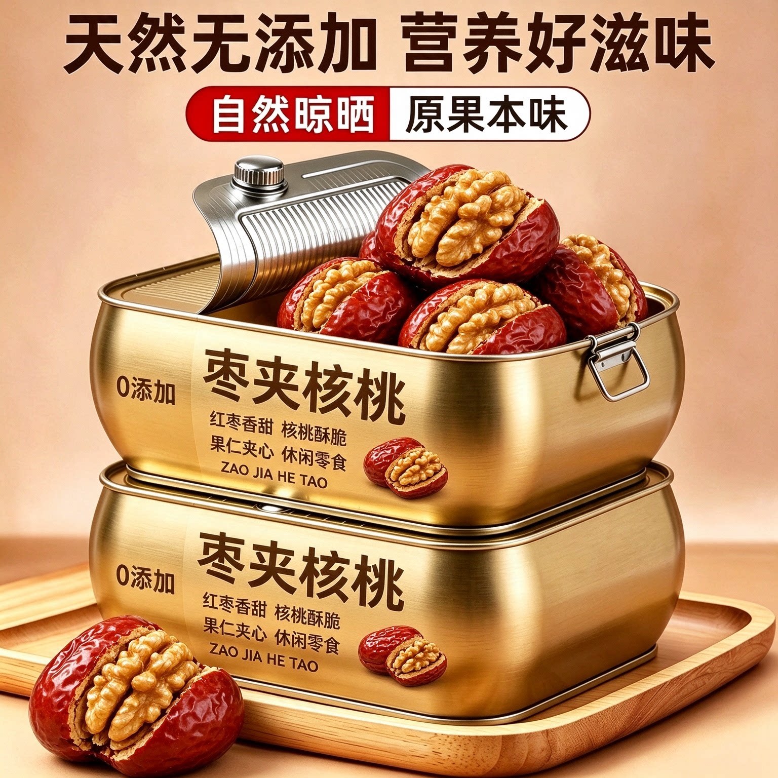 新疆红枣夹核桃仁独立装年货