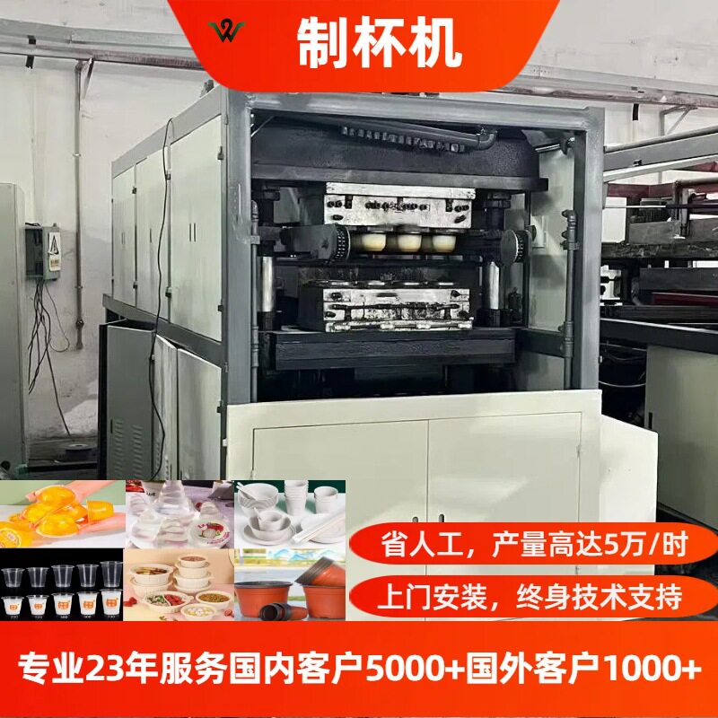 可降解食用级一次性塑料杯奶茶杯碗餐盒PPPSPET小型塑料制杯机