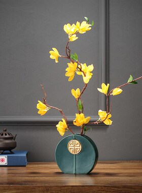 新中式风家里客厅装饰品酒店茶几上的艺术陶艺摆件创意茶室博古架