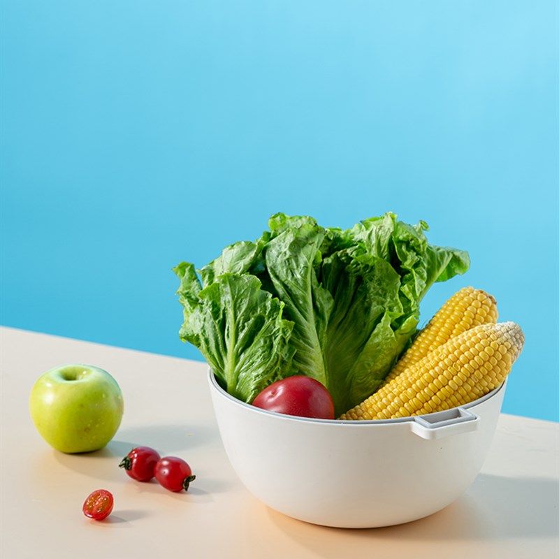 金利娴子洗菜盆沥水篮厨房家用洗水果篮子淘菜盆塑料篓双层洗菜篮