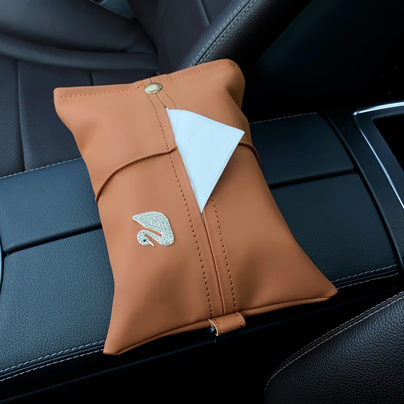 车载纸巾盒扶手箱汽车抽纸盒挂式高级感车用纸巾挂袋车内装饰用品