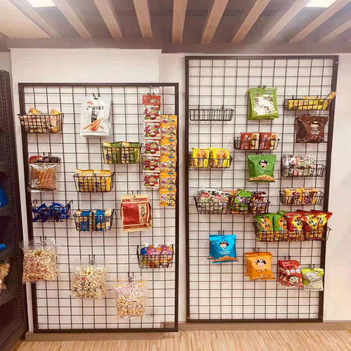 壁挂式装饰铁丝網照片墙饰品货架幼儿展示架网格网架铁架格子挂架