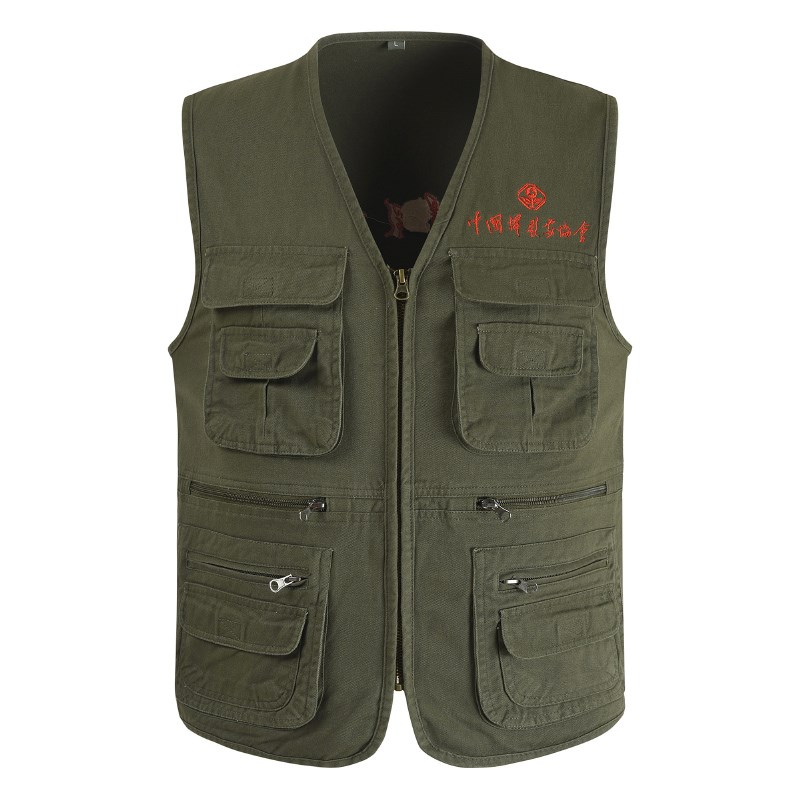 中国摄影家协会多功能摄影网眼马甲多口袋春秋薄款男超大口袋背心