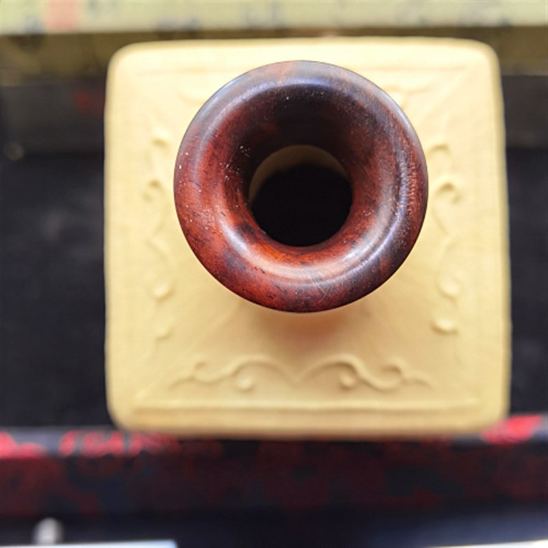 丰一阁津门李保田套模团寿纹八不正摆件葫芦匏器红酸枝口花瓶花插