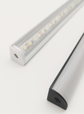 LED硬灯条12V/24V黑色超亮V型线条灯定制2835贴片直角橱柜酒柜灯