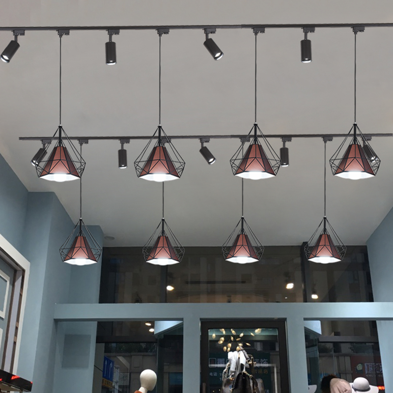 服装店橱窗吊灯个性轨道灯背景墙女装婚纱店创意童装店铺网红射灯