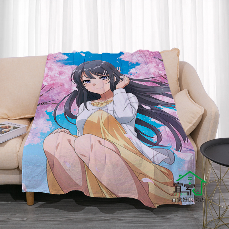 来图定制绅士性感狂三卡通动漫盖毯保暖法兰绒午睡毯卧室diy毛毯