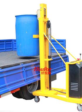 DT300直角支腿电动油桶堆高车托盘用升高1100mm油桶搬运手推车