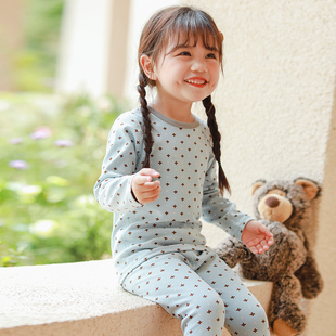 【180G】新款春秋儿童睡衣纯棉女童宝宝家居服套装男童A类韩版薄