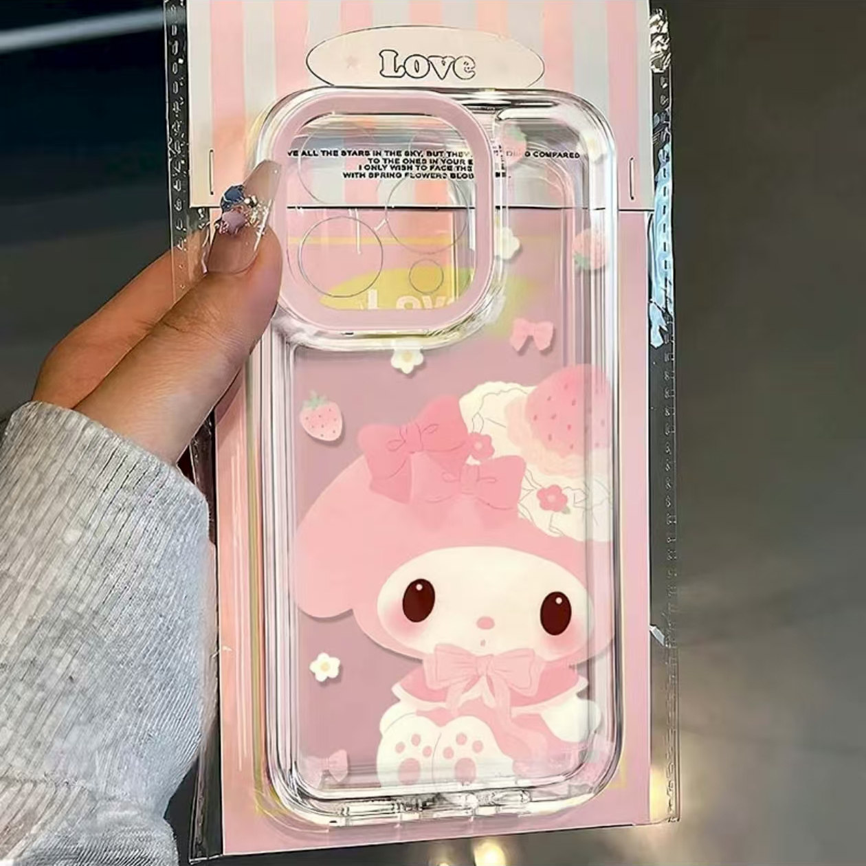 草莓美乐蒂适用于17苹果/华为/小米/vivo/oppo透明手机壳iPhone17promax/16/15/14创意mate70/pura70保护套