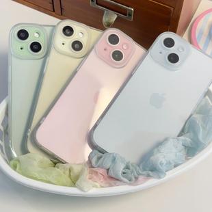 简约全包加厚镜头适用于17苹果17Air/16Promax手机壳iPhone15Plus/14透明苹果13pro防摔保护ip12pm个性11软套