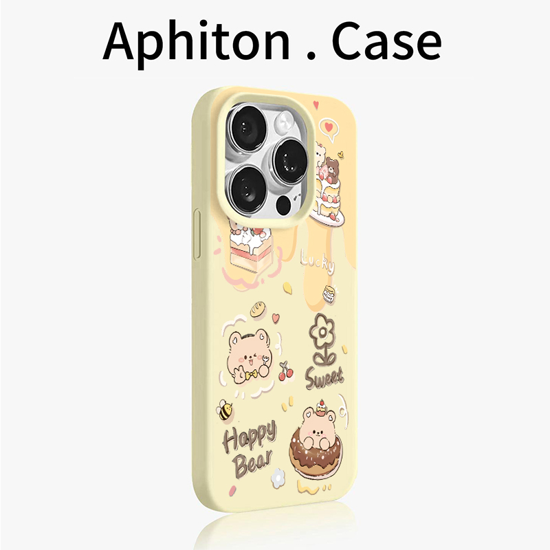 奶油蛋糕小熊适用于iPhone17promax/16手机壳苹果15pro/14肤感大孔ip12promax华为Pura80小米17oppo软壳vivo