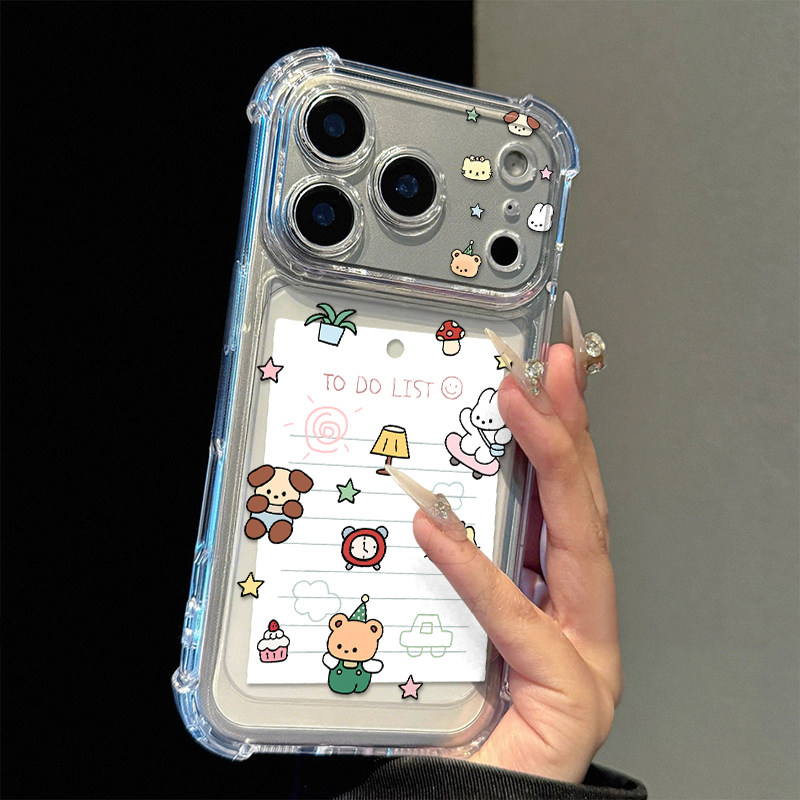 标签可爱兔子熊适用17iPhone17promax/16plus/15pro手机壳苹果13气囊防摔17AIR新款12PROMAX11保护套14PROMAX
