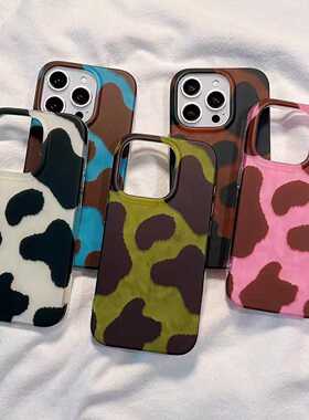 创意拼色牛仔纹适用于iPhone17promax/16pro/15plus/14白色imd手机壳苹果13pro/12个性ip11简约Xs/Xr保护套