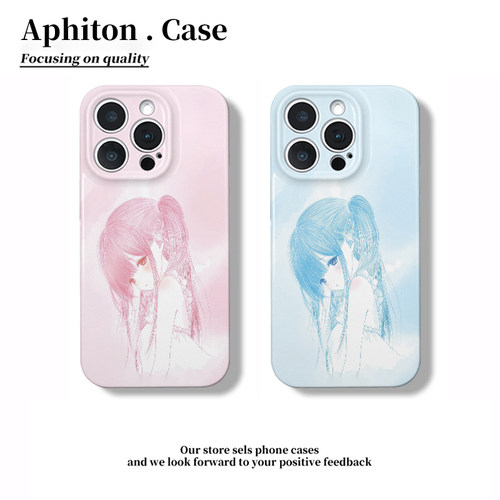 忧郁女孩适用于17苹果/华为/vivo/小米/oppo手机壳iPhone17pro/16菲林硬壳ip15Plus保护套Mate70小米15