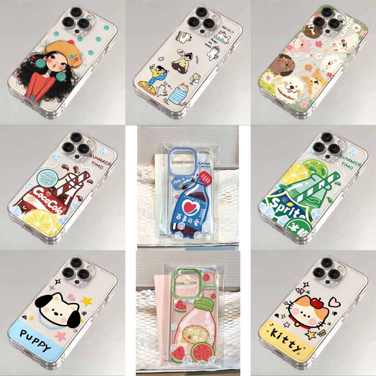 班港卡通可爱少女适用华为mate70/p60pro手机壳荣耀200透明vivoS20小米15红米note14硅胶OPPOreno13/12/11
