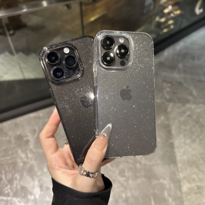 轻奢透明细闪适用苹果16promax手机壳iPhone16plus新款15/14/13/12/11高级感vivo华为p70小米15oppo硅胶软壳