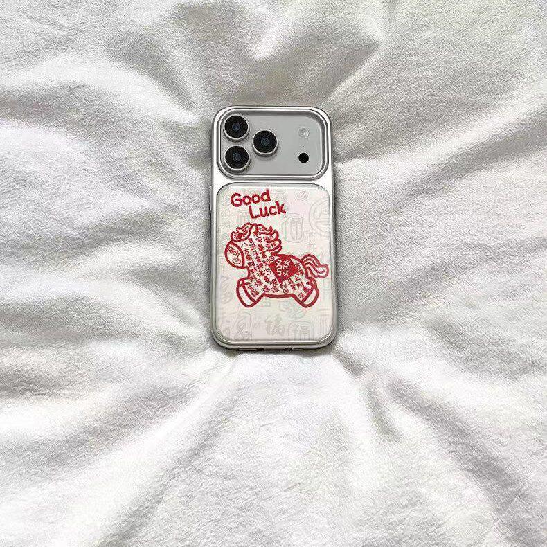 发财幸运小马适用苹果17promax肤感水凝手机壳iPhone16/15/14/13pro新款MATE70PRO华为P80小米17荣耀400精孔