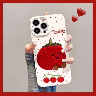 非立体波点西红柿适用于苹果17/16promax手机壳iPhone14/15Plus菲林硬壳P60华为mate70荣耀300vivo小米15oppo