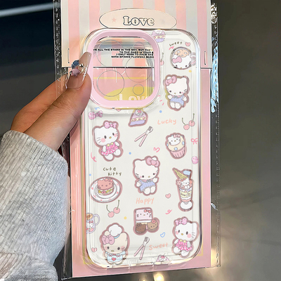 蛋糕KT合集适用于苹果16promax/15/14手机壳华为mate70新款pura70荣耀200小米15Pro透明vivo防摔oppo保护套