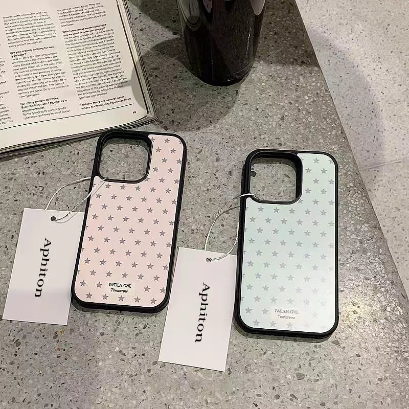 ins风韩式星星适用苹果17/16promax亚克力手机壳iPhone11新款13pro/12黑色14promax创意16PRO保护套15Plus女