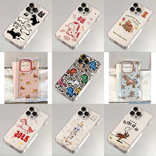 班港卡通可爱少女适用华为mate70/p60pro手机壳荣耀200透明vivoS20小米15红米note14硅胶OPPOreno13/12/11