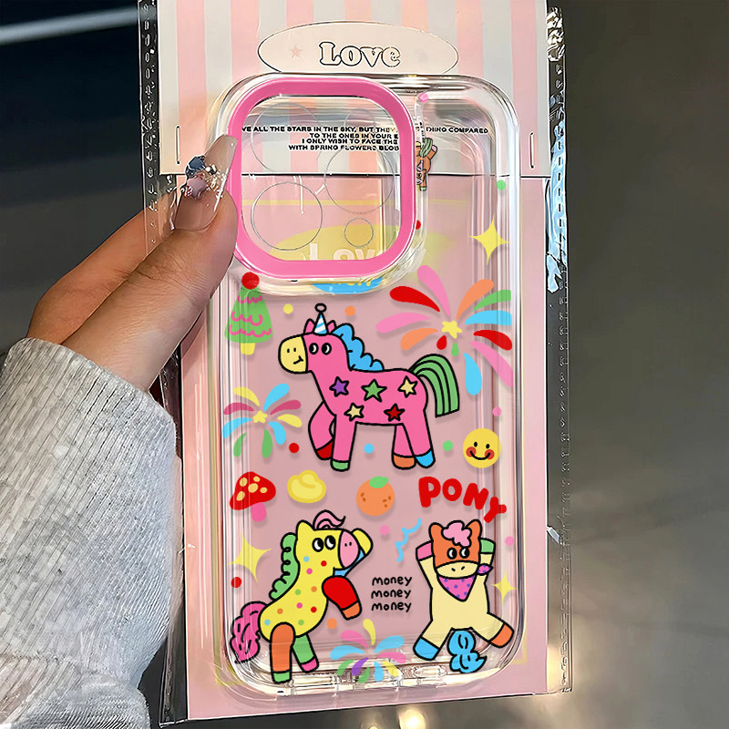 彩星烟花小马适用于17苹果/华为/小米/vivo/oppo太空手机壳iPhone17promax/16/15小米17PROmate70/pura70防摔