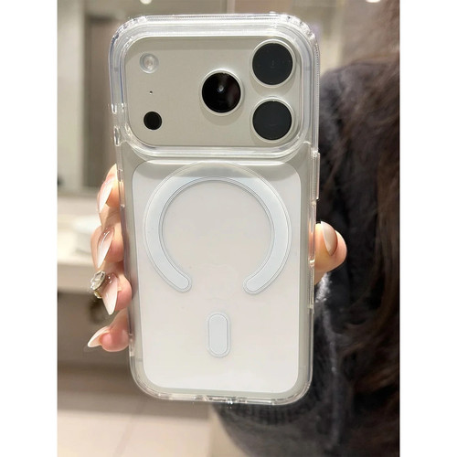 ins轻奢高级透明磁吸壳适用17iPhone17promax/16plus/15pro手机壳苹果13ip17AIR新款12PROMAX/11保护套15PLUS