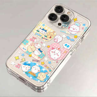 吉伊卡哇三小只适用于苹果17promax/16/15手机壳华为mate70新款pura70荣耀200小米15Pro透明vivo防摔oppo保护