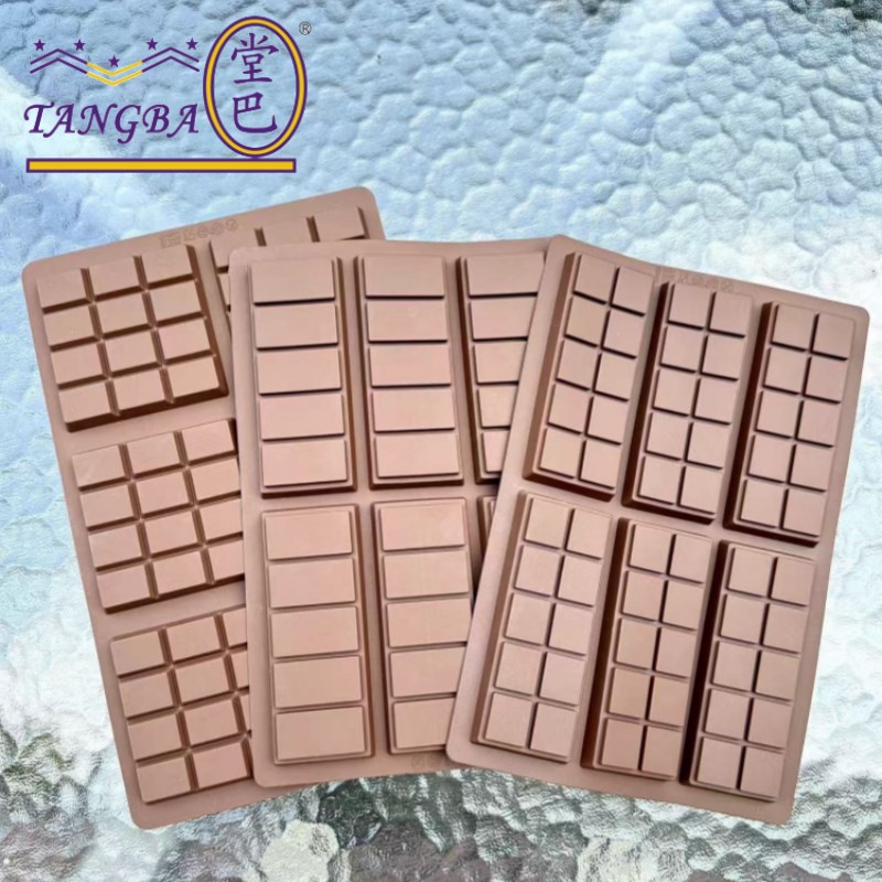 Bean to bar 精品巧克力排块硅胶模具 6连小长方形巧克力模具