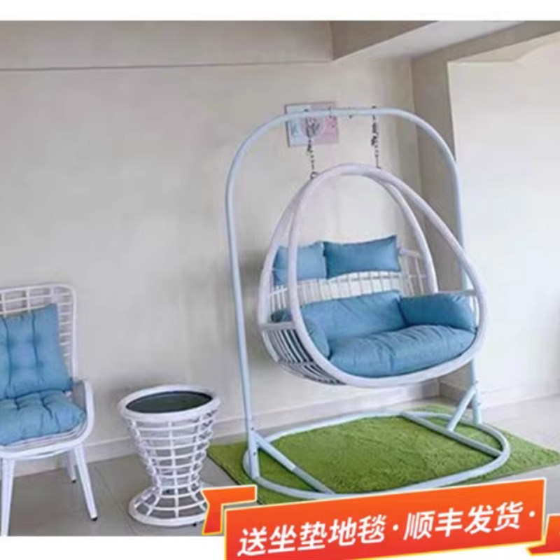 户外休闲阳台吊篮k藤椅室内秋千双人鸟巢懒人椅单人庭院吊椅摇篮