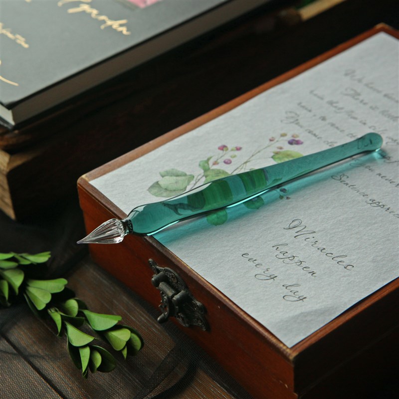 【七十二号笔家】珍藏款 琉璃彩试色玻璃笔 签字笔礼物【锦贝克】