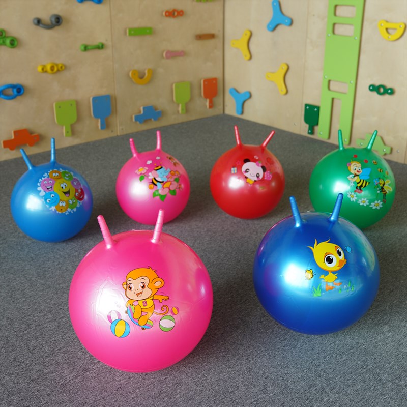 带耳朵羊角球儿童玩具感统训练长高家用体适能健身器材跳跃跳跳球