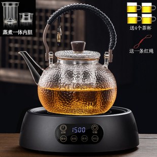 蒸煮一体玻璃壶1.3L煮茶器套装 新款 大容量烧水泡茶专用电陶炉加热