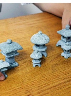 石灯笼仿真日式景观摆件园艺花卉盆景造景京都枯山水装饰鱼缸摆设