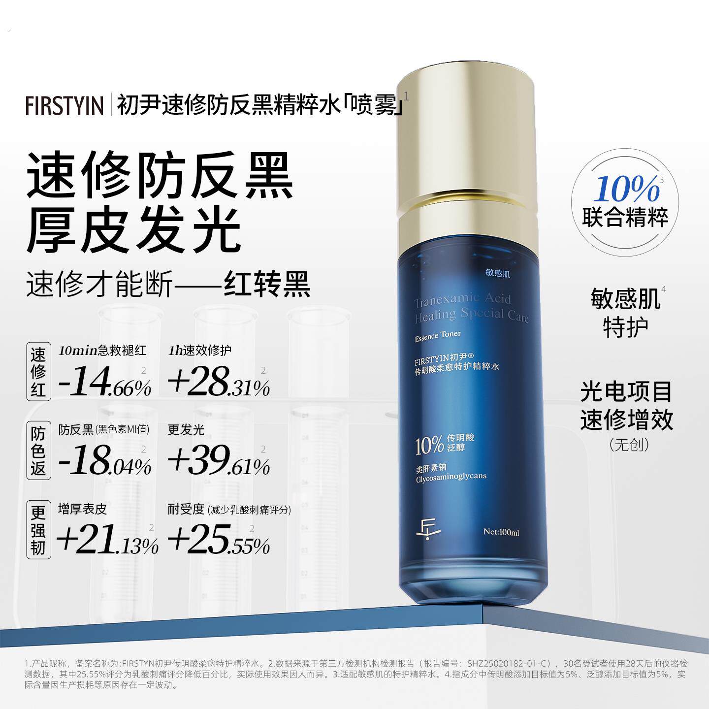我的年度爱用水!初尹传明酸柔润特护精萃水速修防反黑发光化妆水