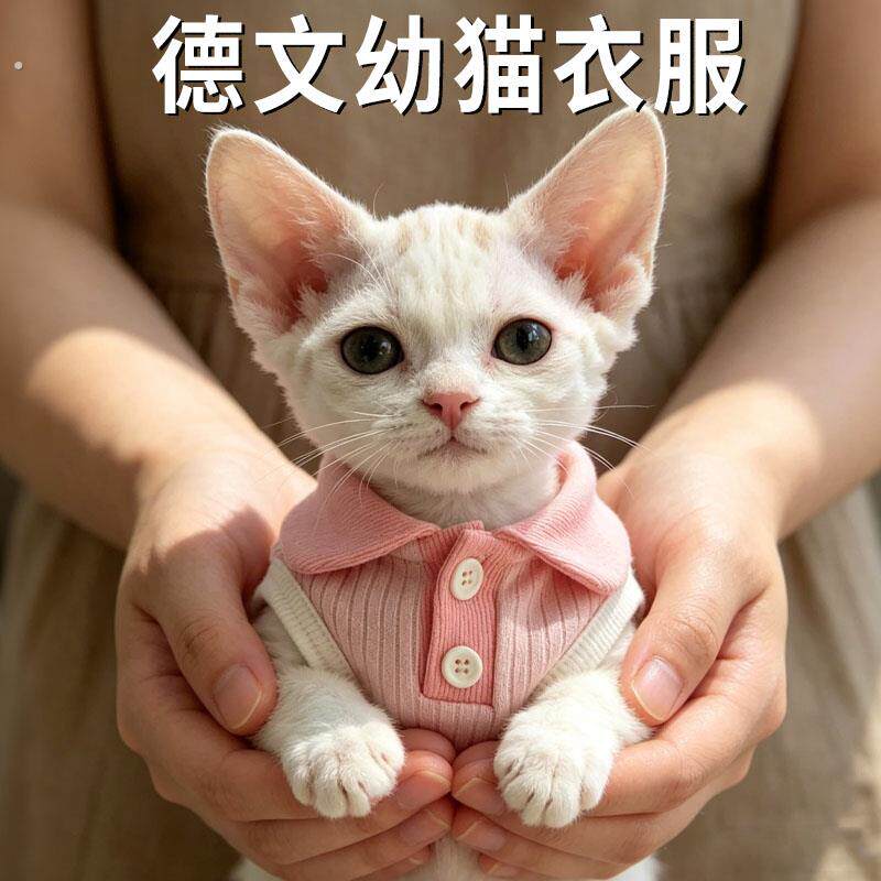 德文幼猫衣服专用春夏薄款透气背心猫咪外出防尘无毛猫斯芬克斯