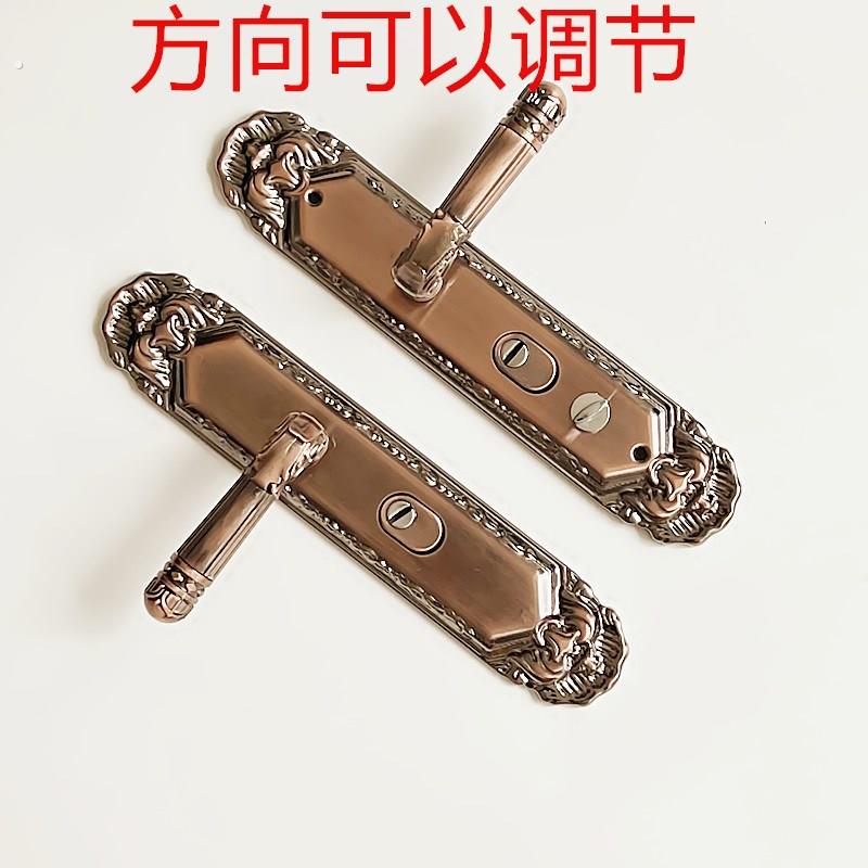 防盗门红古铜拉手入户门门锁把手孔距235大门门锁执手通用手柄