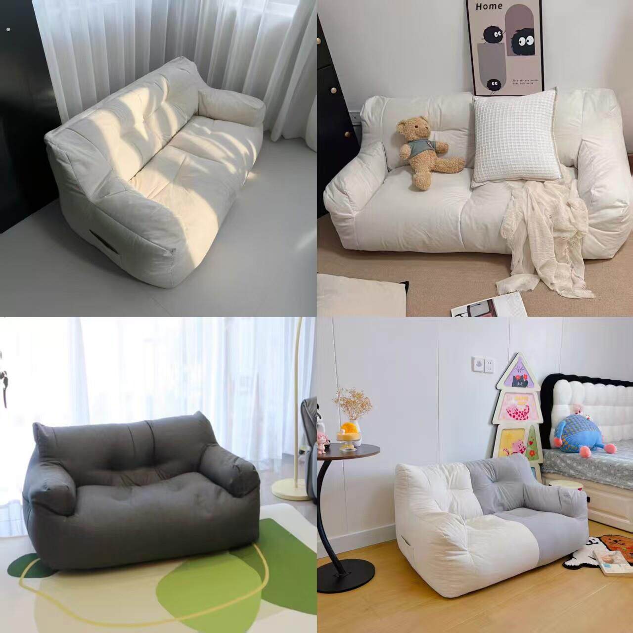 懒人沙发豆袋可躺可睡单人双人卧室窝窝椅出租房小户型休闲榻榻米