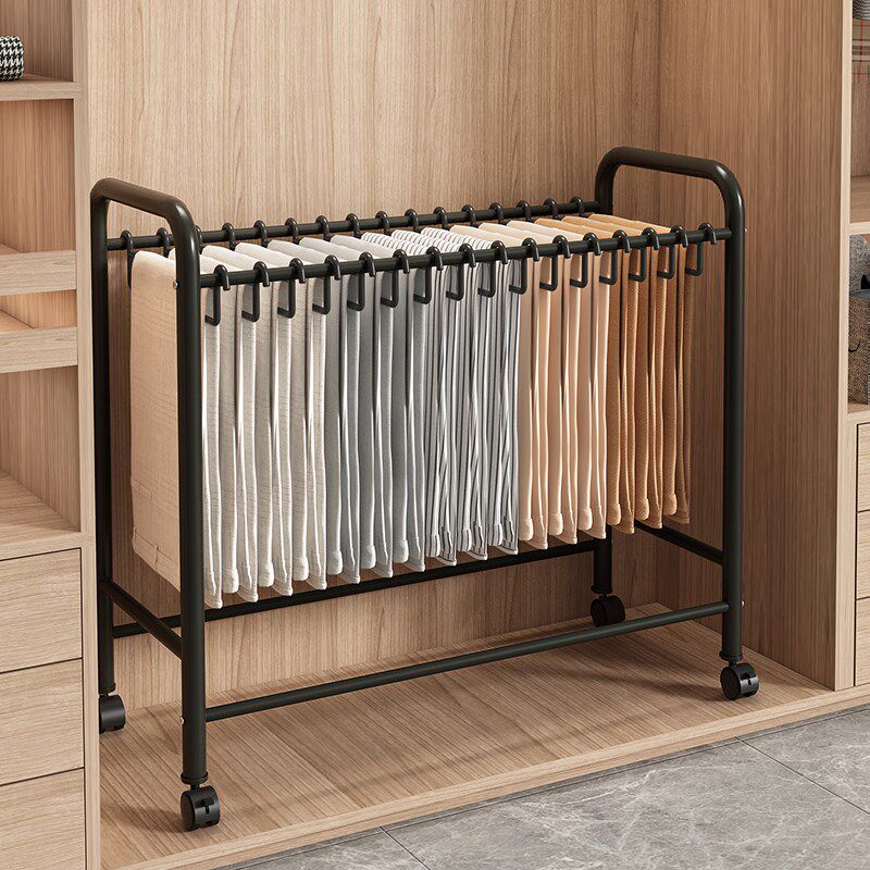 家用落地可移动j裤子收纳架多功能挂裤子收纳神器衣柜收纳架晾衣
