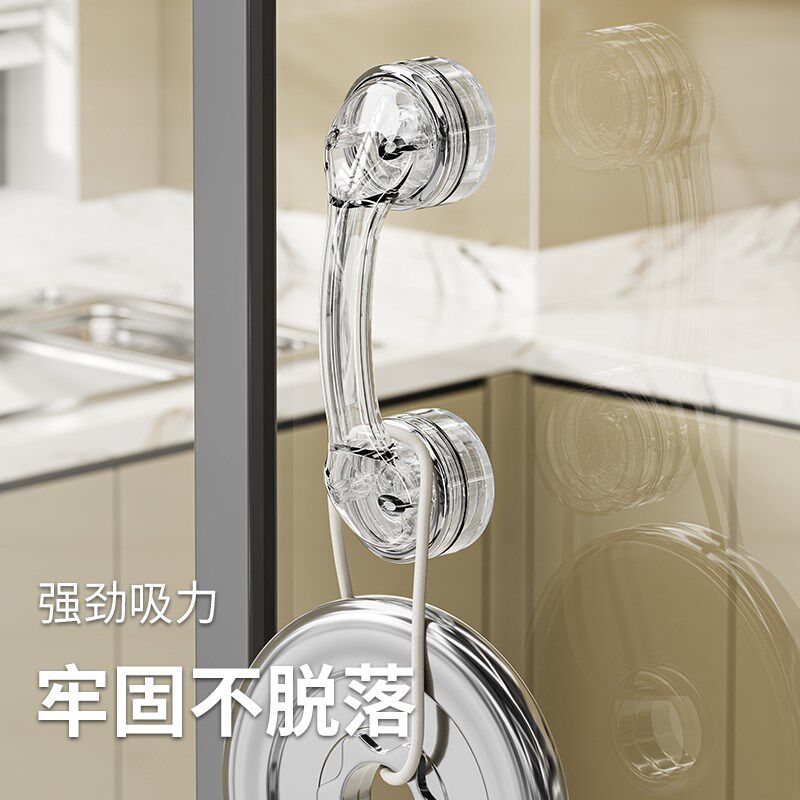 吸盘门把手厨房h橱柜门窗户推拉门手柄免打孔玻璃门冰箱抽屉拉手