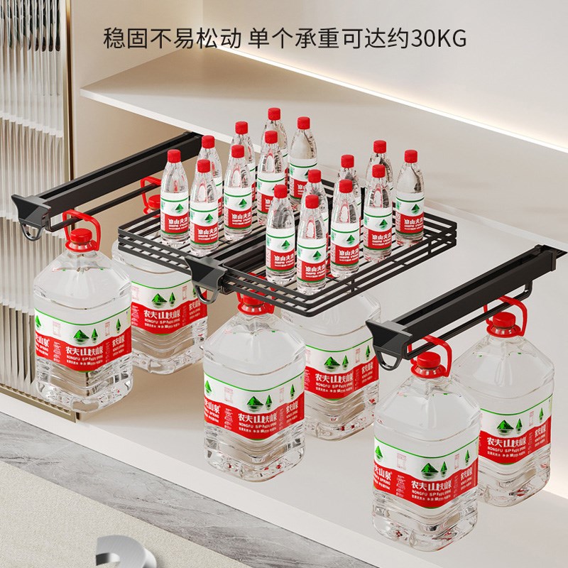 衣柜拉篮裤架伸缩滑n轨免打孔多功能裤抽顶装衣架抽拉式挂裤子轨