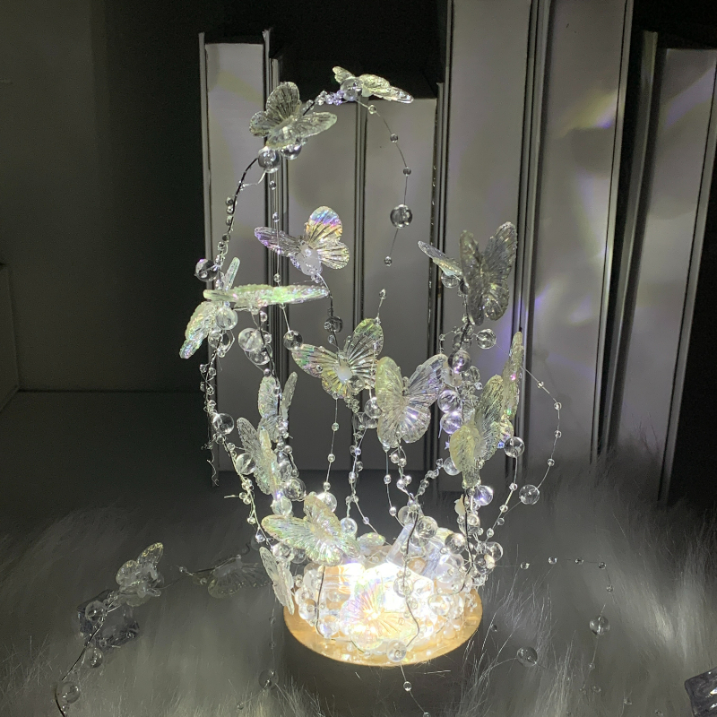 左耳说手工DIY梦幻蝴蝶小夜灯卧室氛围创意摆件生日礼物材料