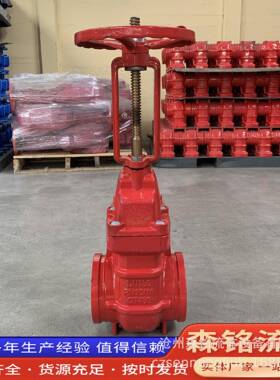 明杆沟槽硬密封闸阀铜芯防护闸阀Z81T-16Q沟槽闸阀国标全通径